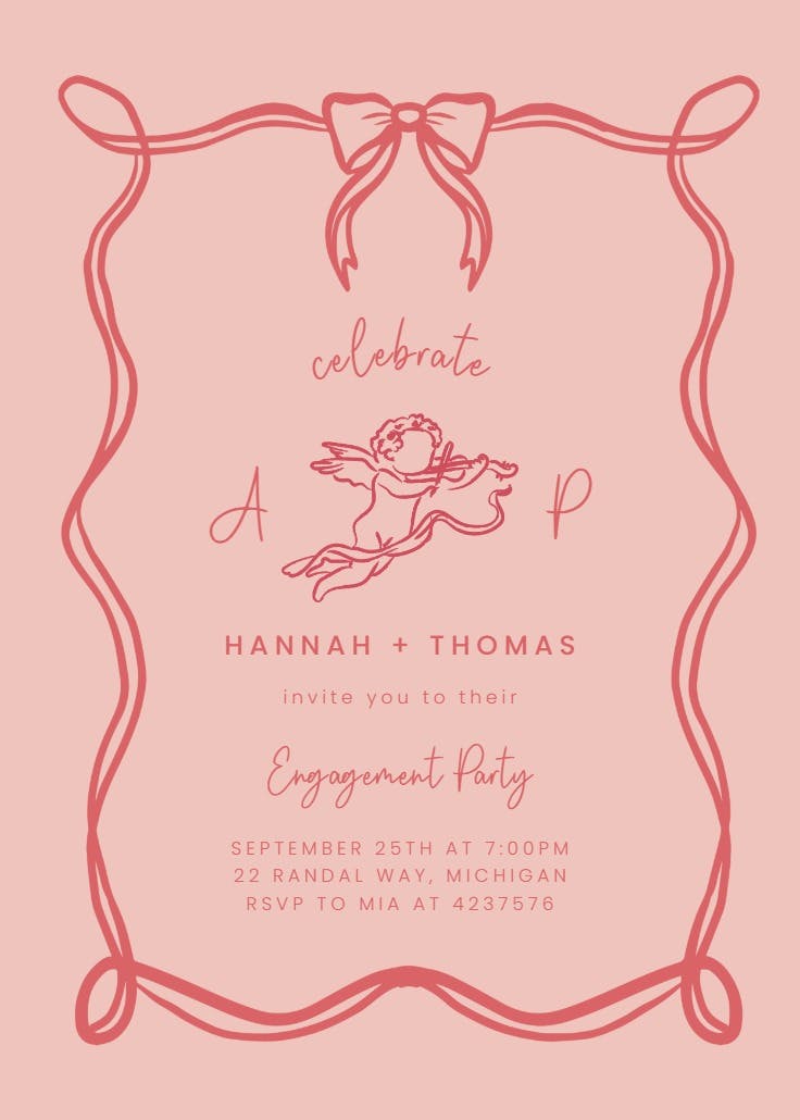 On the horizon - engagement party invitation