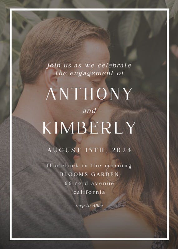 Our date - engagement party invitation