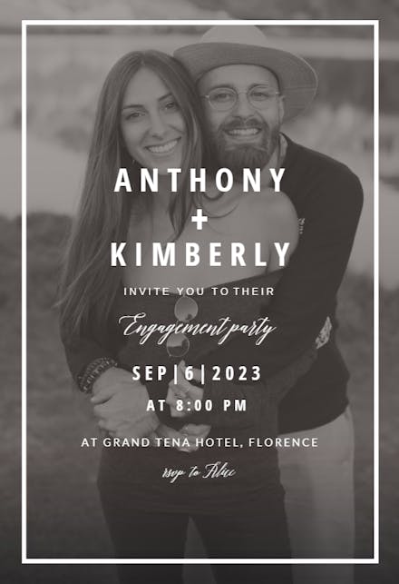 Our Date - Engagement Party Invitation