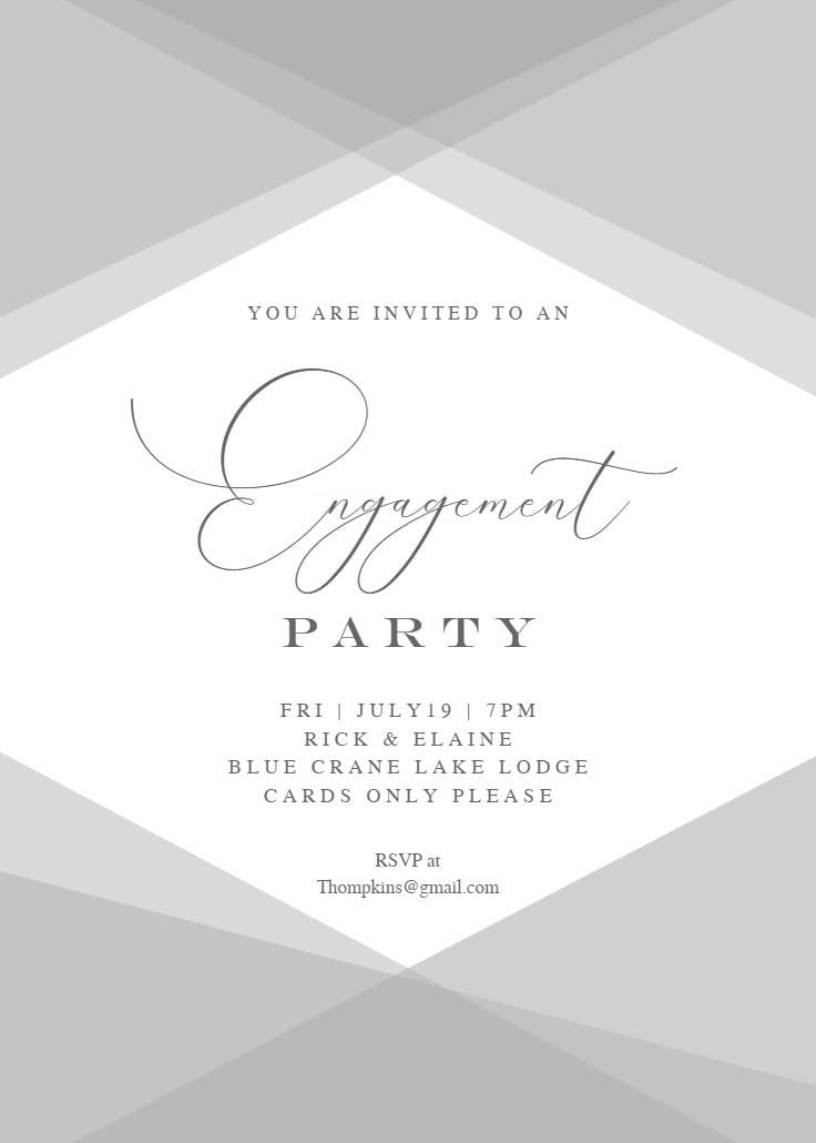 Pastel pattern - engagement party invitation