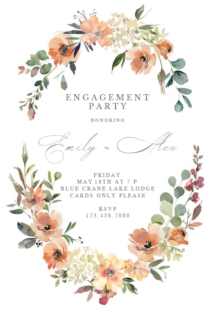 Engagement Party Invitation Templates Free Greetings Island