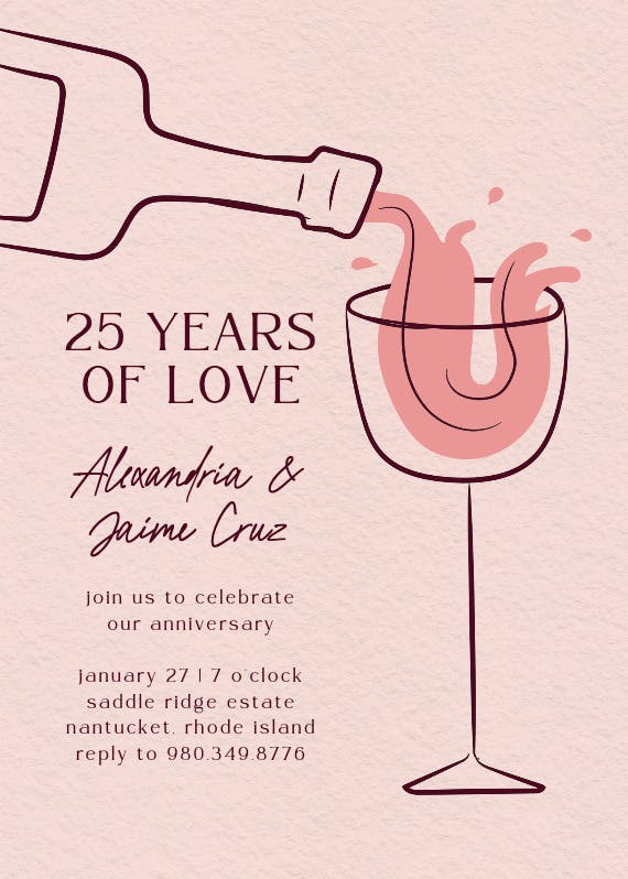 Anniversary invites