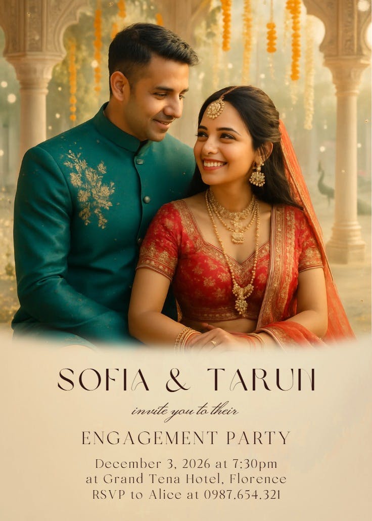 Royal beginnings - engagement party invitation