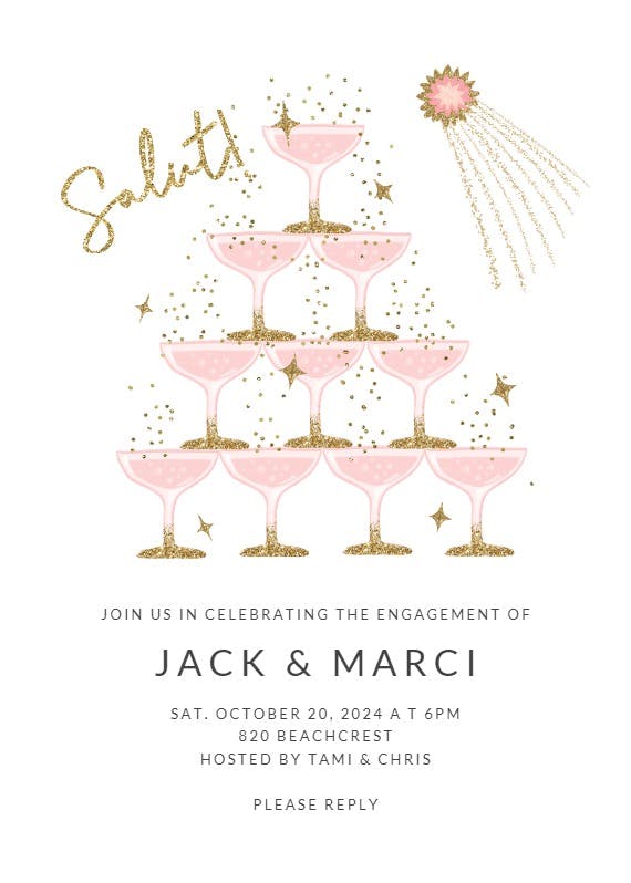 Salut - engagement party invitation