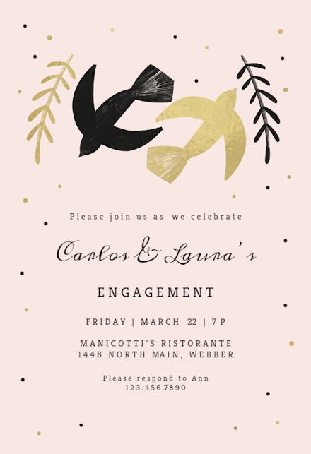 Slow Dance - Invitación Para Fiesta De Compromiso