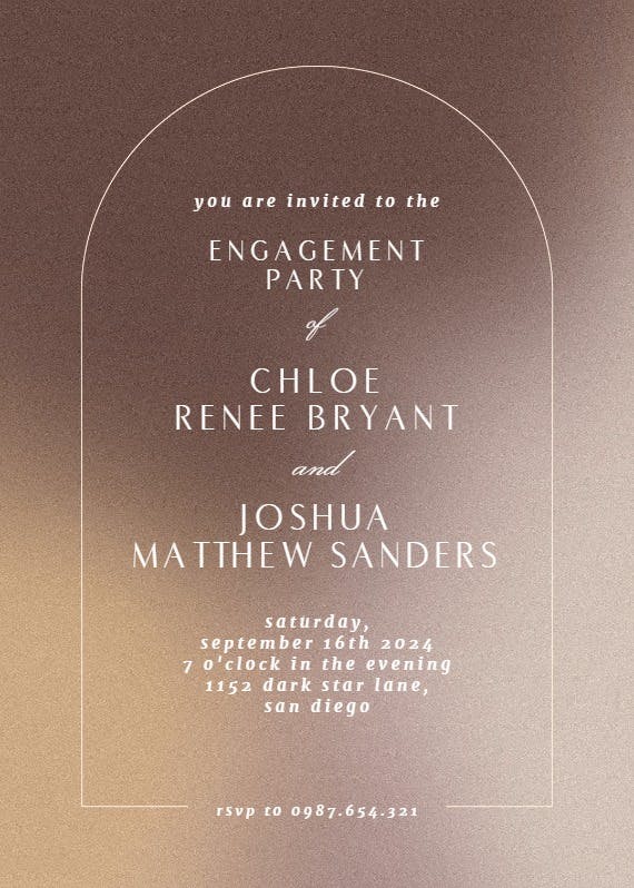 So golden - engagement party invitation