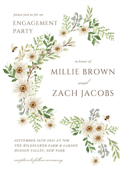 Sweeter together - engagement party invitation