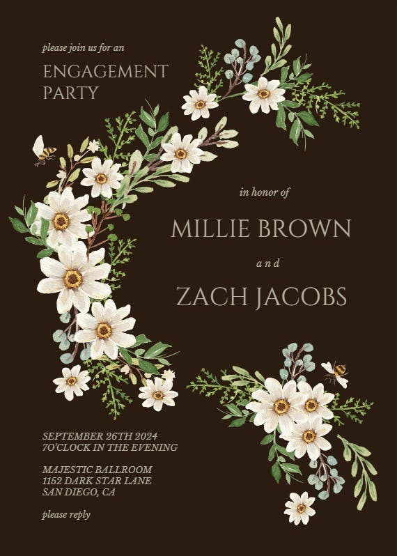 Sweeter together - engagement party invitation