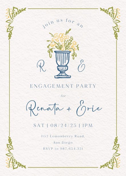Together forever - engagement party invitation
