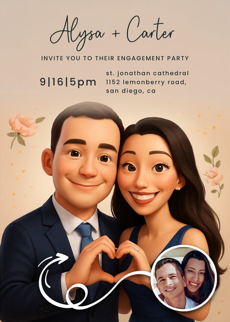 Two hearts, one promise - invitation