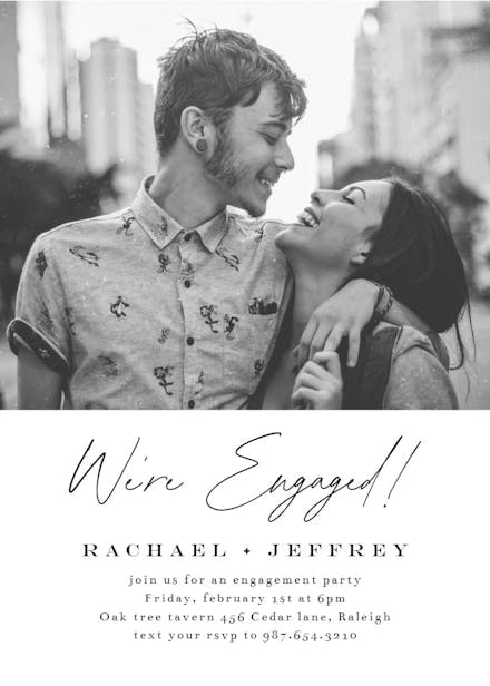 We’re engaged - engagement party invitation