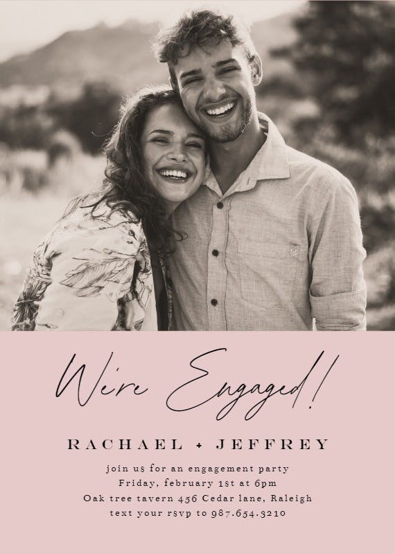 We’re engaged - engagement party invitation
