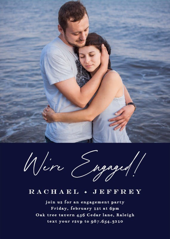 We’re engaged - engagement party invitation