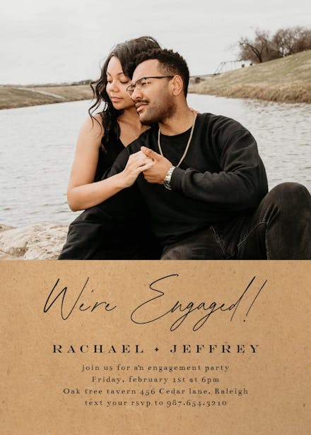 We’re engaged - engagement party invitation