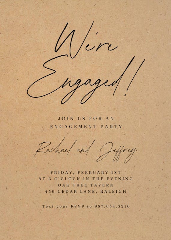 Were engaged - engagement party invitation