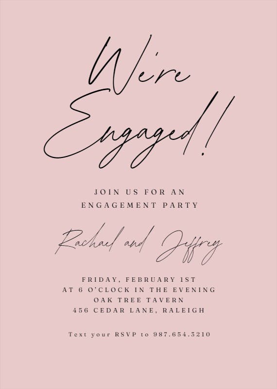 Were engaged - engagement party invitation