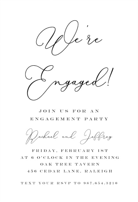 Were Engaged - Engagement Party Invitation