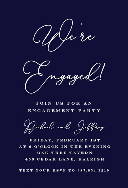 Were Engaged - Engagement Party Invitation Template (Free) | Greetings ...