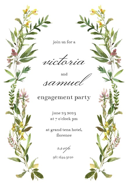 Wild Flower - Engagement Party Invitation