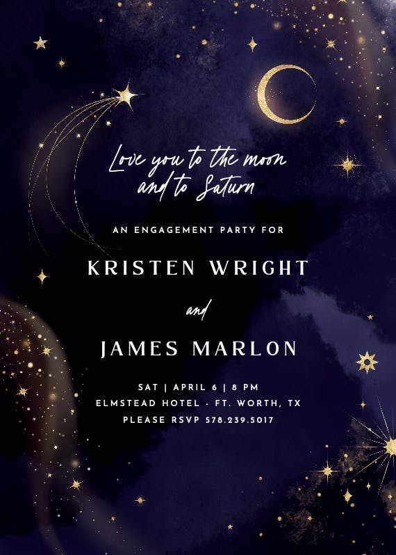 Moonlit glow - party invitation