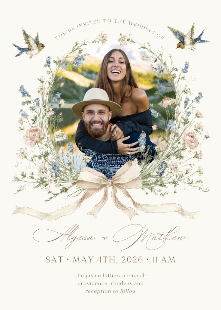 A sacred beginning - invitación de boda