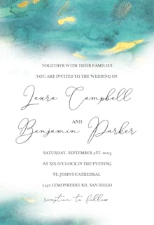 Abstract Watercolor - Wedding Invitation