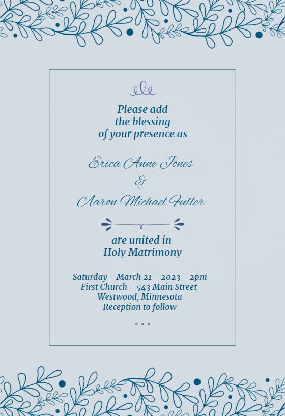 Accented gradient frame -  invitación de boda