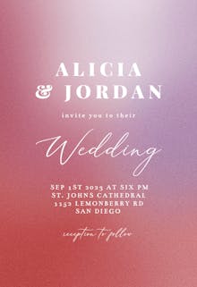 Aesthetic Gradient - Wedding Invitation