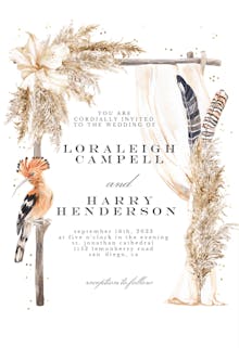 African canopy - wedding invitation
