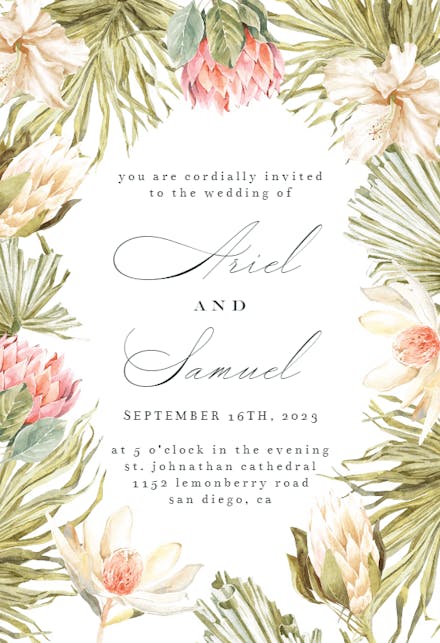 African Frame - Invitación De Boda