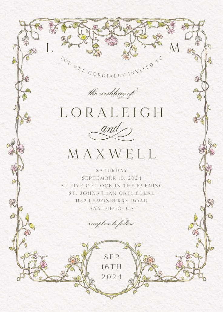 And they lived… - wedding invitation