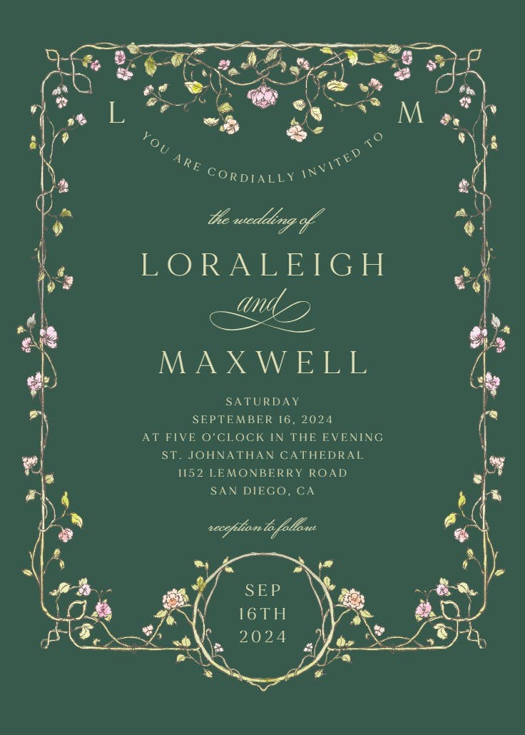 And they lived… - wedding invitation