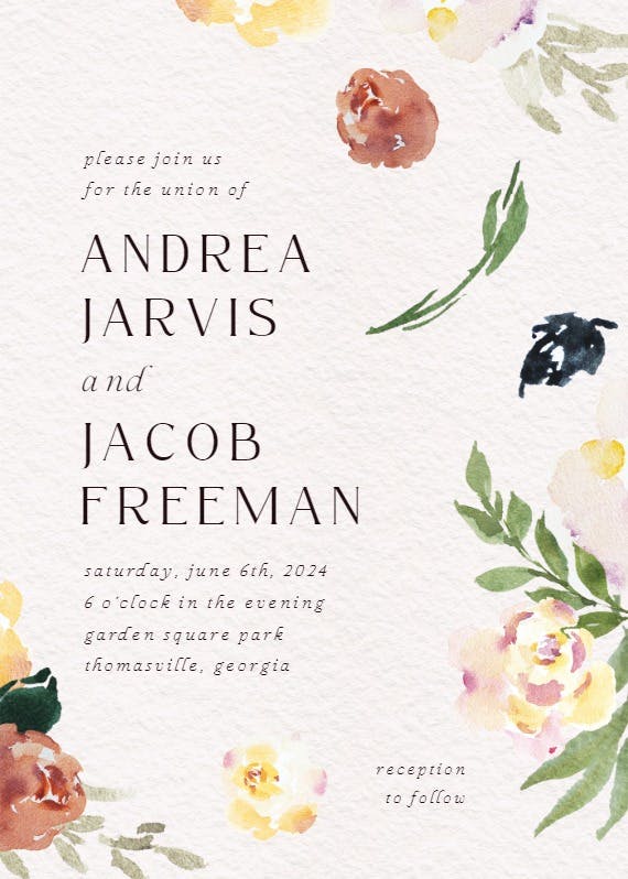 Aquarela - wedding invitation