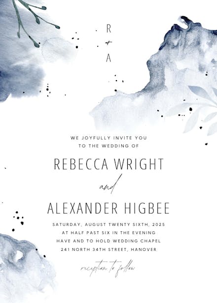 Aquarelle - wedding invitation