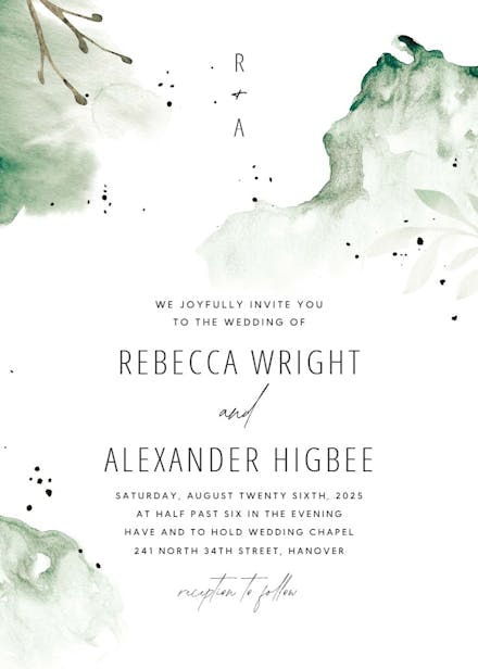 Aquarelle - wedding invitation