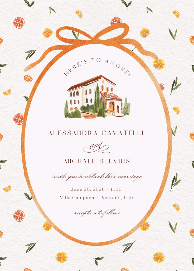 Arancia rossa - wedding invitation