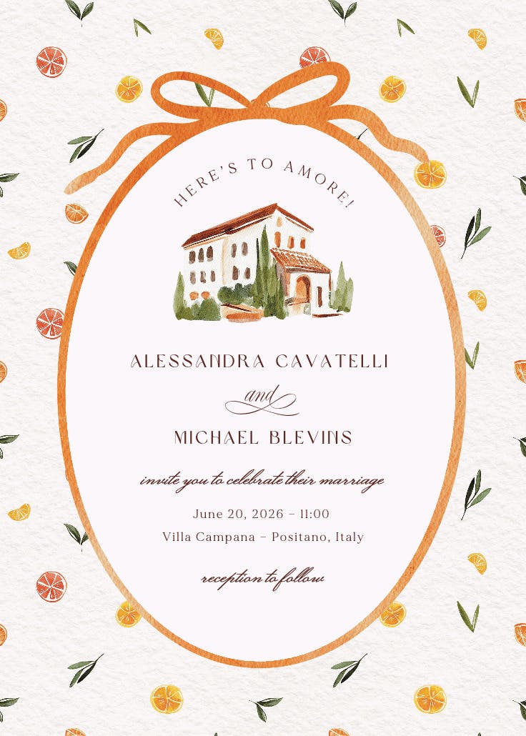 Arancia rossa - wedding invitation