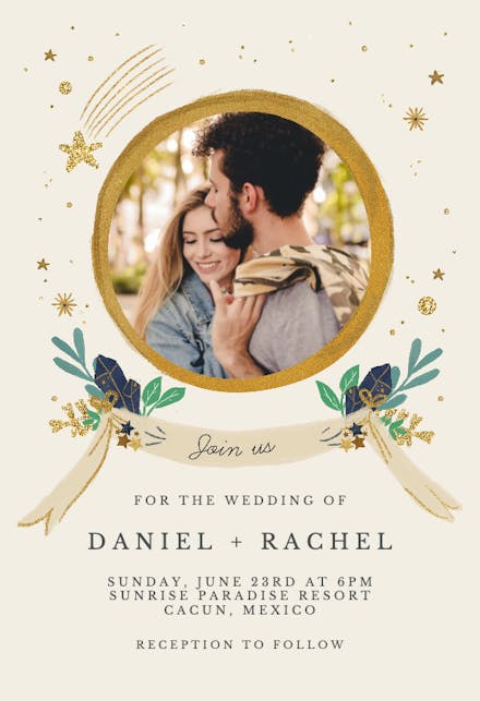 Around stars - wedding invitation