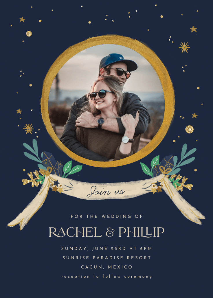 Around stars - wedding invitation