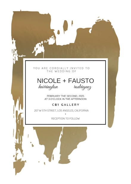 Artsy brush - wedding invitation