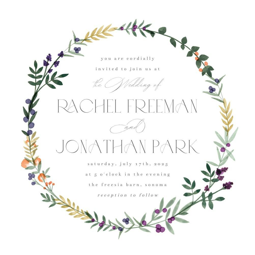 Autumn frame - wedding invitation