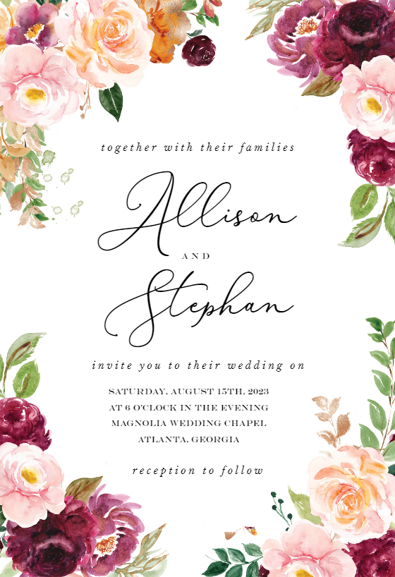 Autumnal Maple - Wedding Invitation Template | Greetings Island