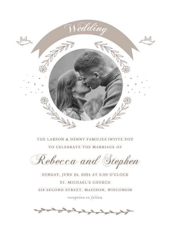 Banner wedding cameo - wedding invitation