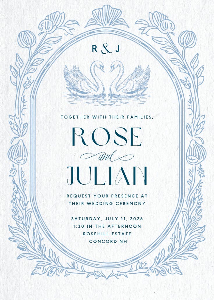 Baroque border - wedding invitation