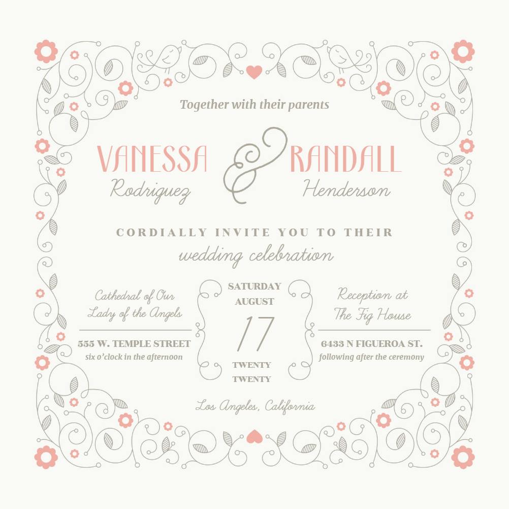 Beauteous - wedding invitation