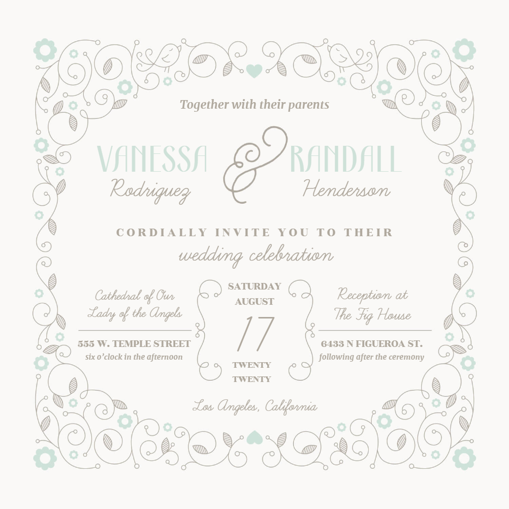 Vintage Hanky - Wedding Invitation Template (free) | Greetings Island