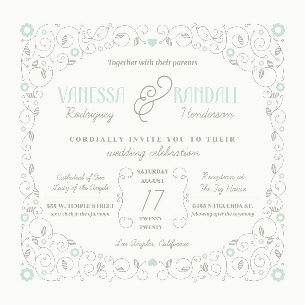 Beauteous - wedding invitation