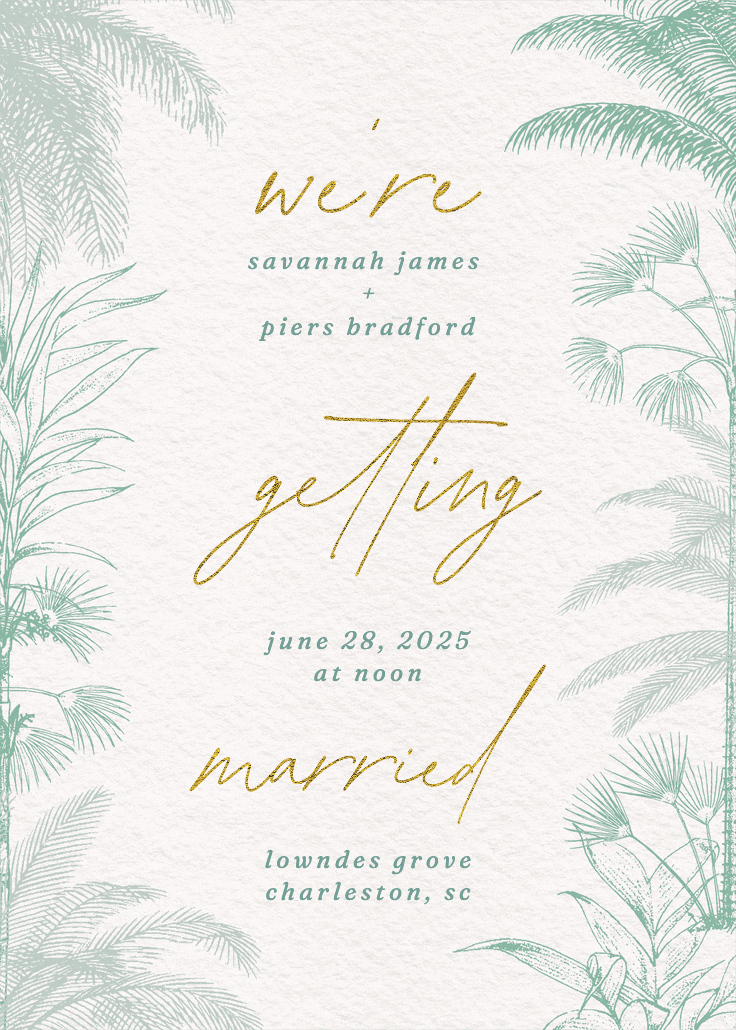 Bermuda dreams - invitación de boda