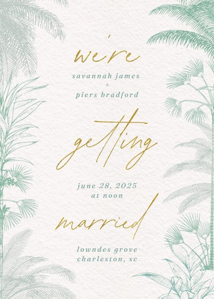 Bermuda dreams - wedding invitation