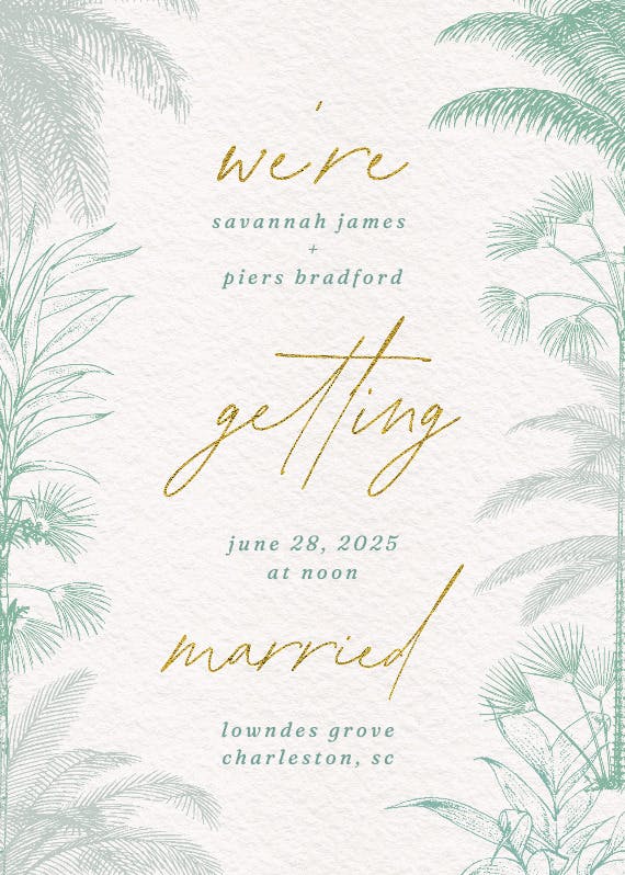 Bermuda dreams -  invitación de boda